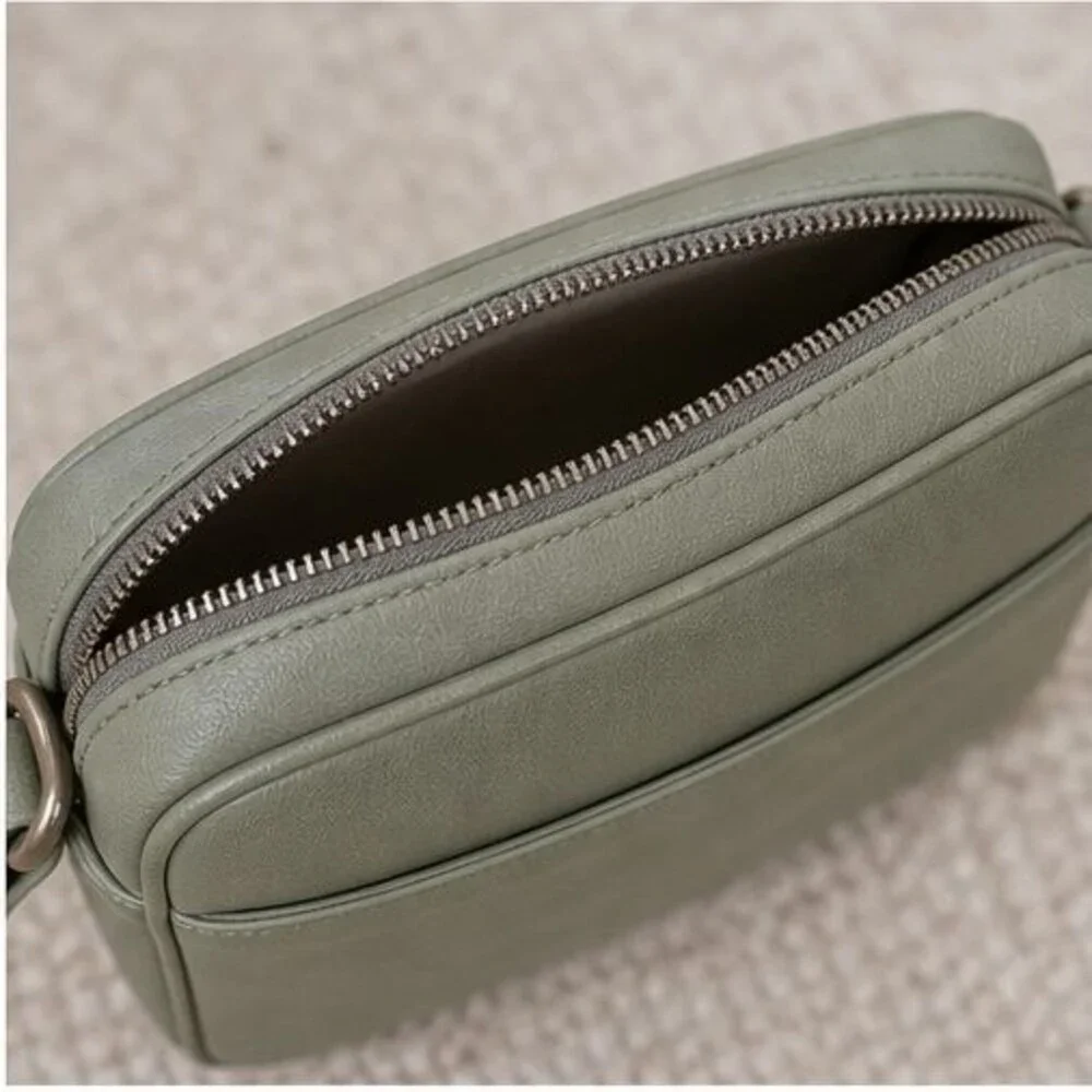 Ivory Suede Crossbody Bag